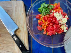 Bruschetta in a bowl