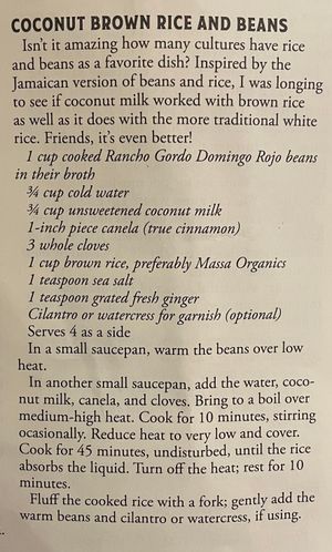 Coconut rice and beans recipe