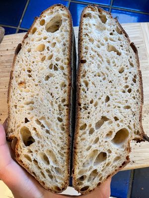 Inside of spiral loaf