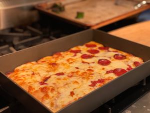 Pizza in the pan