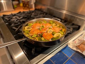 Finished dish in the pan