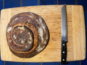 Bread on a cutting board