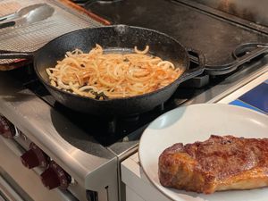 Onions caramelizing