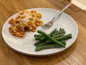 Pasta with string beans
