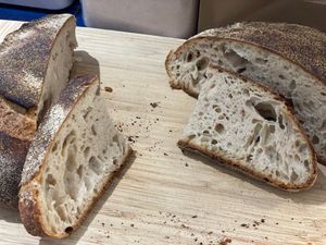 One round of bread sliced