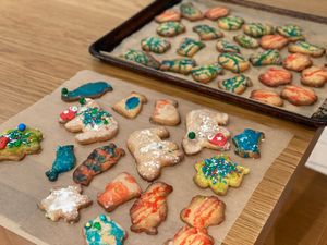 Decorated Christmas cookies
