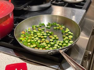 Zucchini in a pan