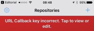 Incorrect Key Error